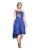 One shoulder blue high low dress