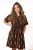 Brown Ikkat zero-waste size inclusive dress