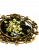 Yellow anne?s lace bronze pendant